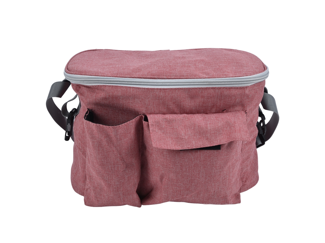 Mali bolsa Organizadora para Carrinho de Bebê Impermeável com Suporte para Copo Universal Maca Red