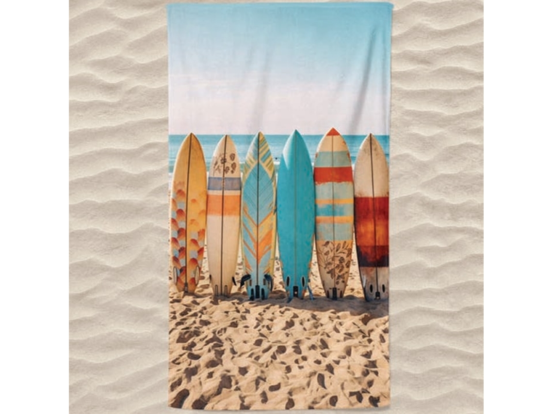 Toalha De Praia Microfibra Pranchas De Surf Na Praia