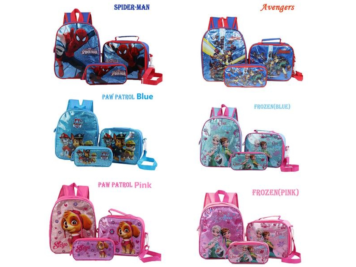 Mochila Escolar Pacote Com 3 Presentes De Aniversário Patrulha Canina 1 Patrulha Canina Azul Slowmoose
