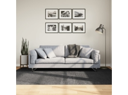 Vidaxl Tapete De Pelo Curto Iza Visual Escandinavo 160x230cm Antracite