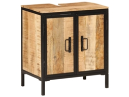 Vidaxl Armário De Lavatório Para Wc 55x35x60 Cm Mangueira Maciça/ferro