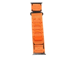 Cinta De Relógio Nylon Velcro Para Série 10 Esportes 42 49mm Laranja