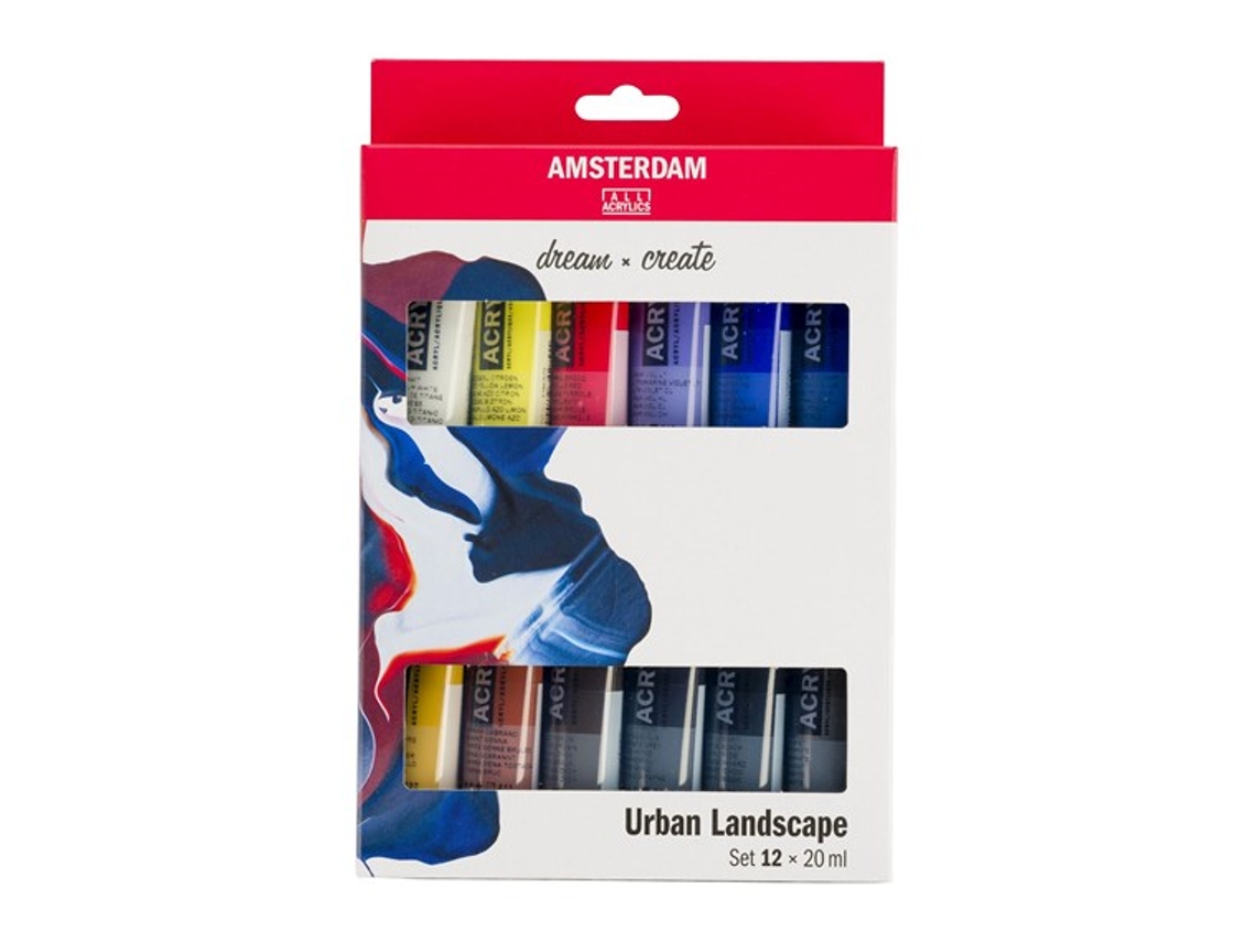 Conjunto De Tinta Acrílica Royal Talens Para Paisagem Urbana, 12 X 20 Ml, Para Artistas. Bruynzeel