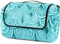 Manta De Piquenique Impermeável 200x200 Cm Com Alça De Transporte, Compatível Com Diversas Marcas Yde Slowmoose