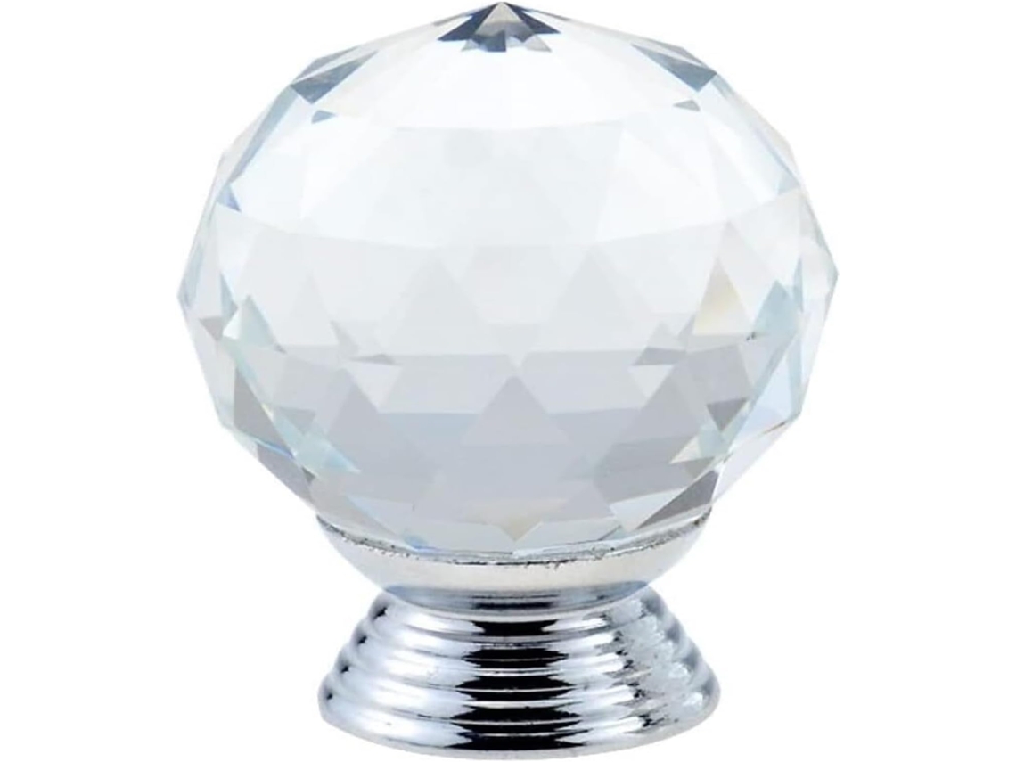 Puxadores De Cristal Para Gavetas, Conjunto De 5 Peças Multicoloridas 25a 40mm Prata, 30mm
