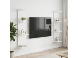 Vidaxl Prateleira De Parede 2 Unid. Branco 25 X 15 X 100 Cm