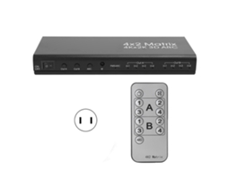 Distribuidor de matriz hdmi 4x2 con salida óptica arc, control remoto, compatible con 4k 3d mhl