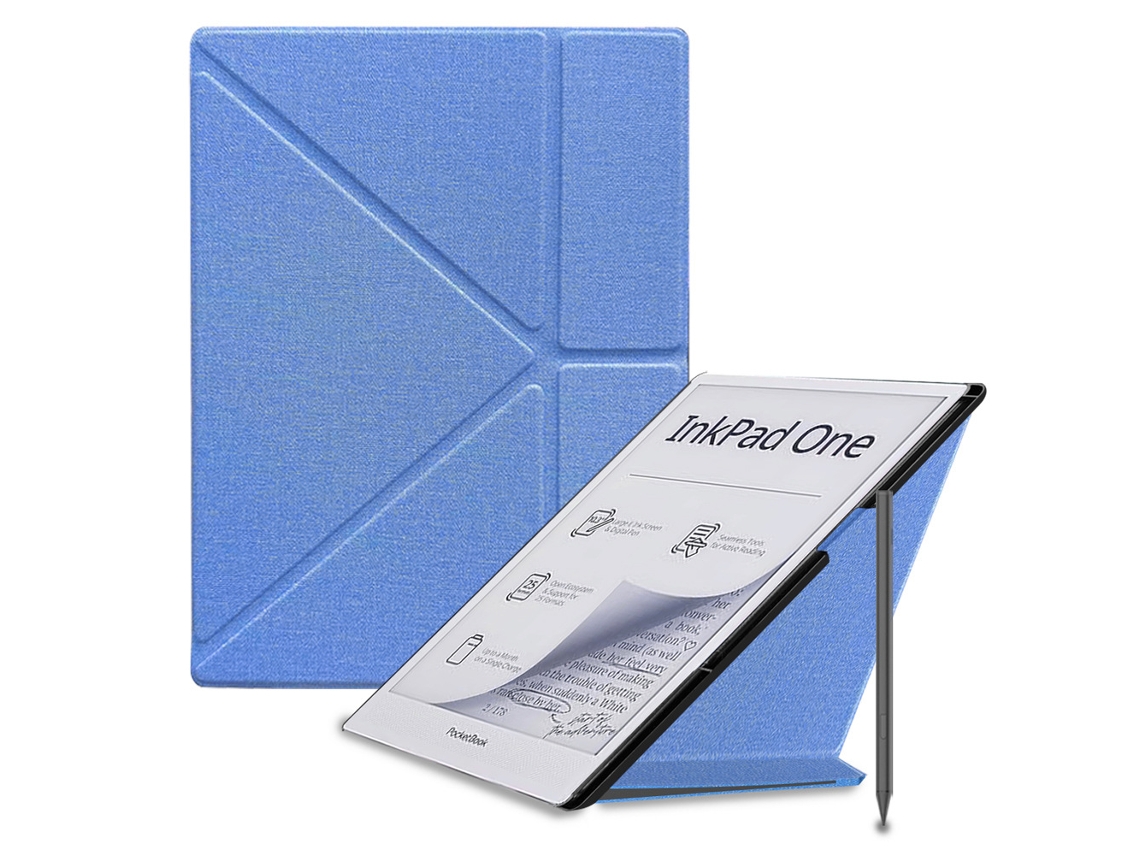 Capa Para Pocketbook Inkpad One 10.3 Polegada Henten Home Azul Claro