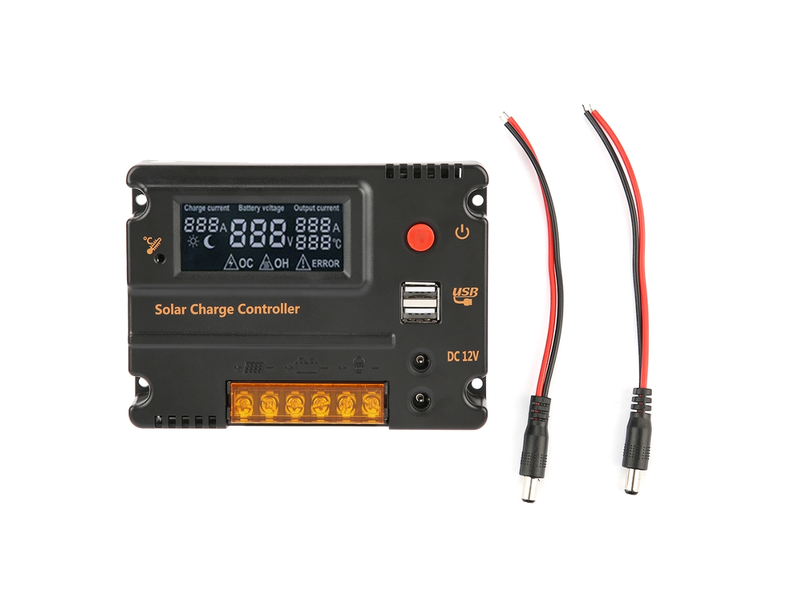 Controlador de Carga Solar Inteligente 12v 20a com LCD e Saída com S/MARCA