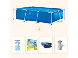Intex Piscina Com Estrutura Retangular - 300x200x75 Cm - 5-peças S50