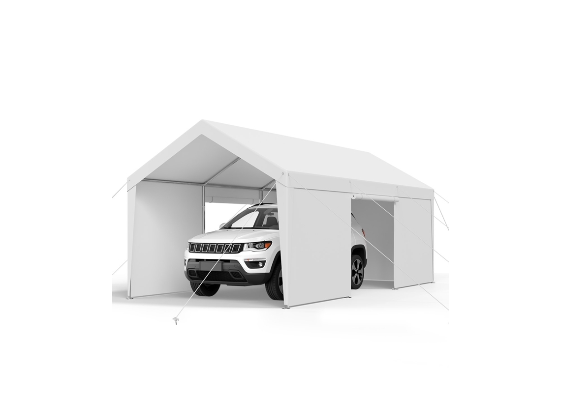 Garagem 3,05 X 6,09 X 2,87 M Resistente Aos Raios Uv E Água, Branca Vevor