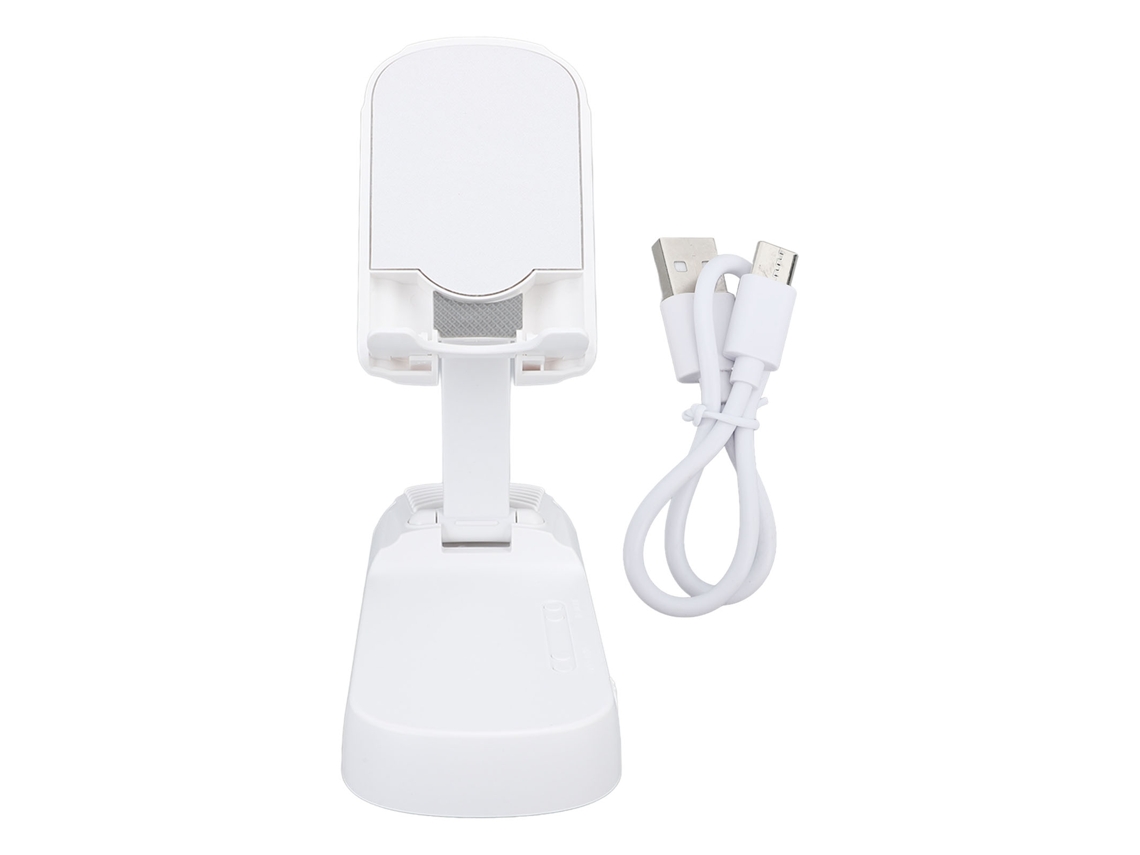 Suporte para telefone móvel S/MARCA, com alto-falante Bluetooth, dobrável, com bateria de 1800mah, branco