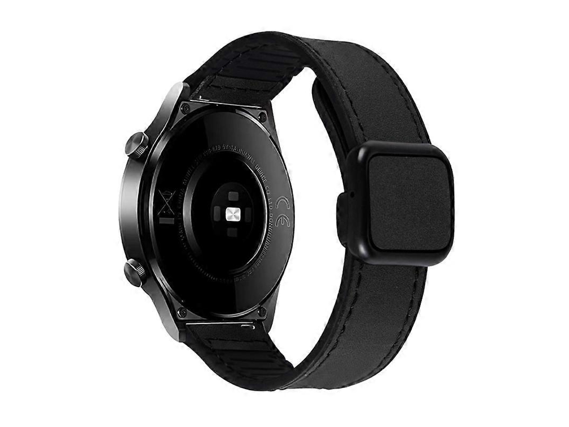 Pulseira De Relógio Em Couro E Silicone Com Textura Crazy Horse E Fecho Magnético Dobrável.
