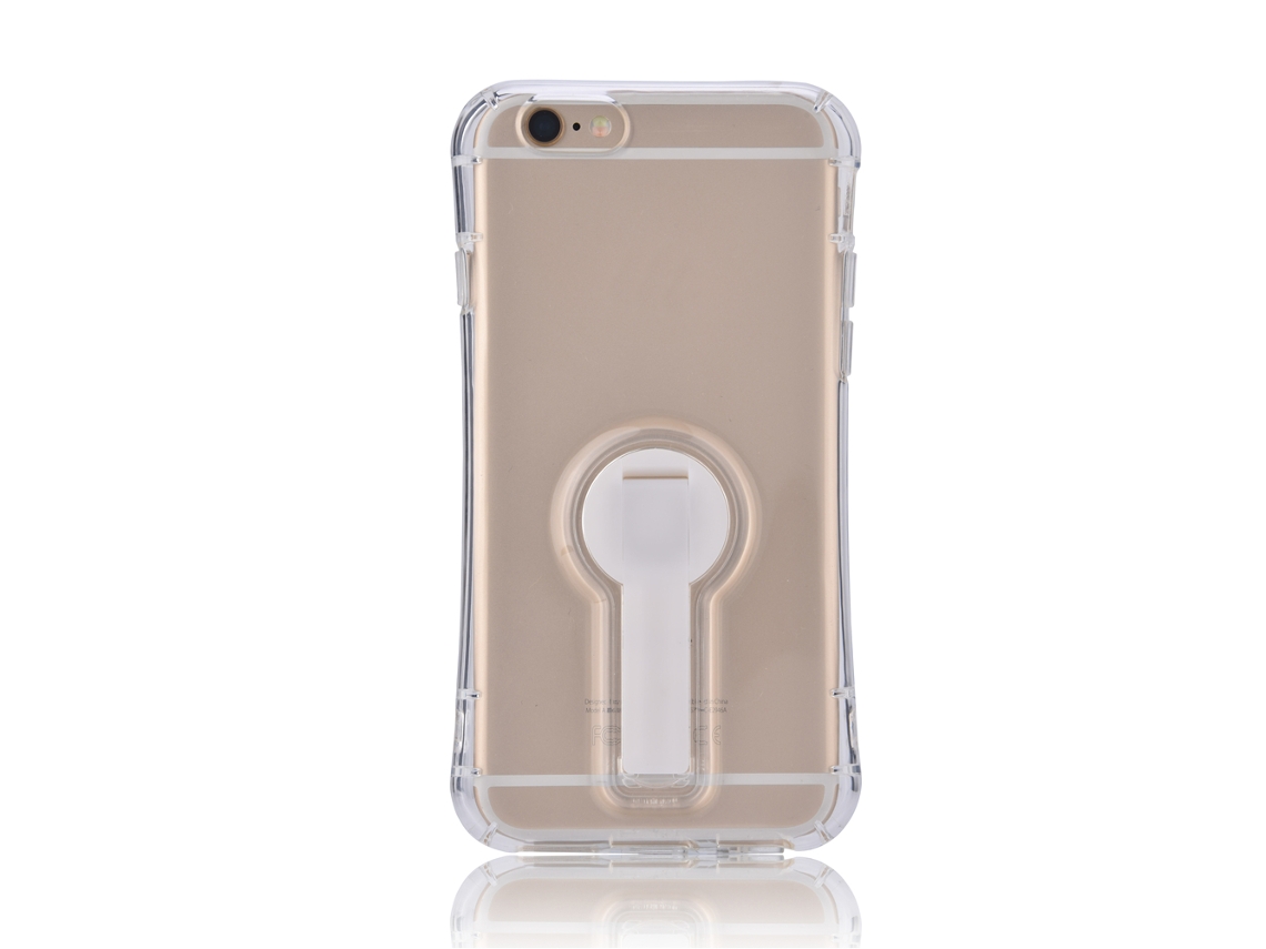 Capa de Telefone EOOCOO transparente com suporte para iPhone 6/6 Plus