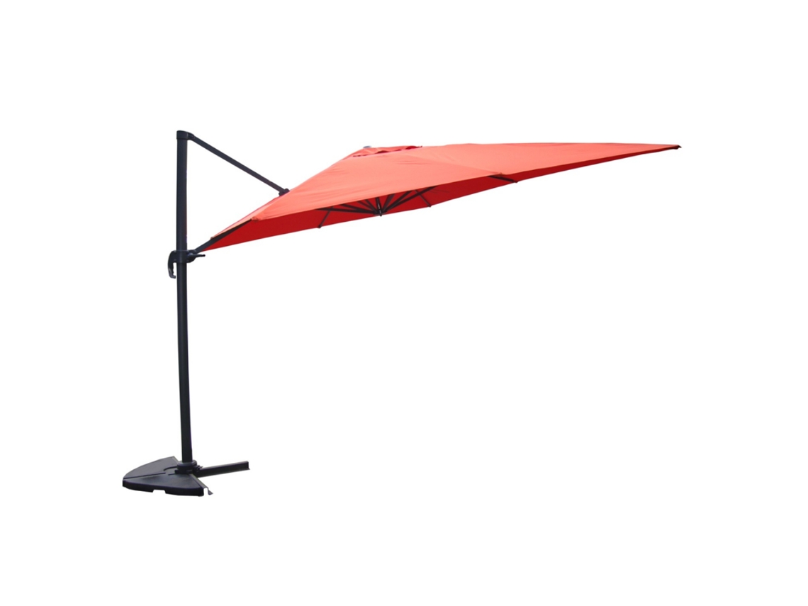 Palatino Guarda-sol  Terracotta Deslocado Quadrado 3 X 3 M Giratório A 360