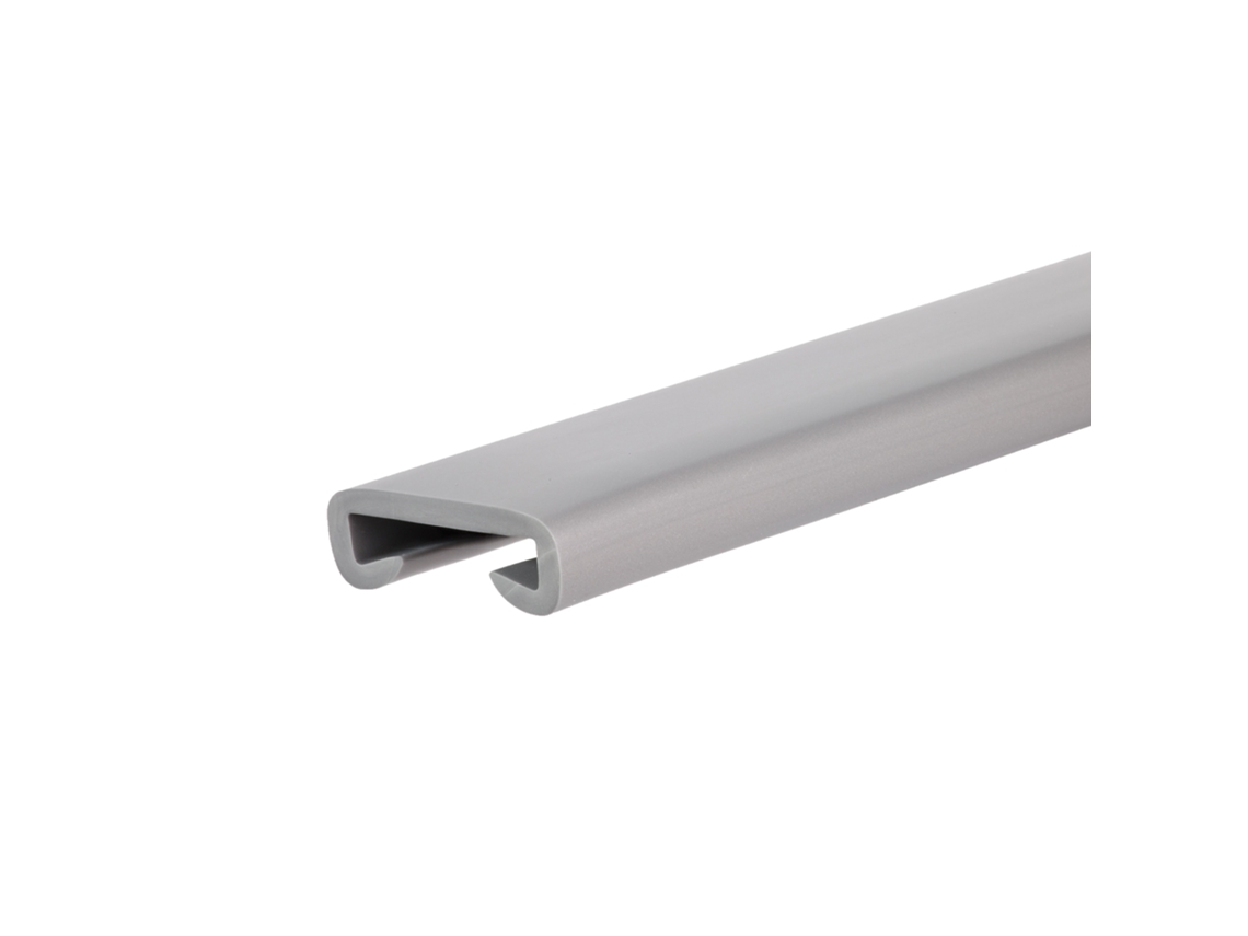 Corrimão Quest Pvc Premium 40x8 Mm, Prata, 1 M