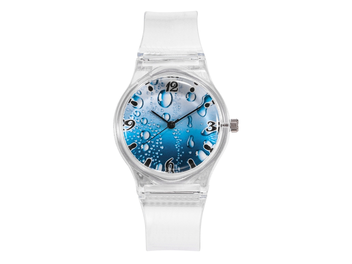 Relógio Eletrônico Feminino Casual Pulseira de Silicone Estilo Moderno 01
