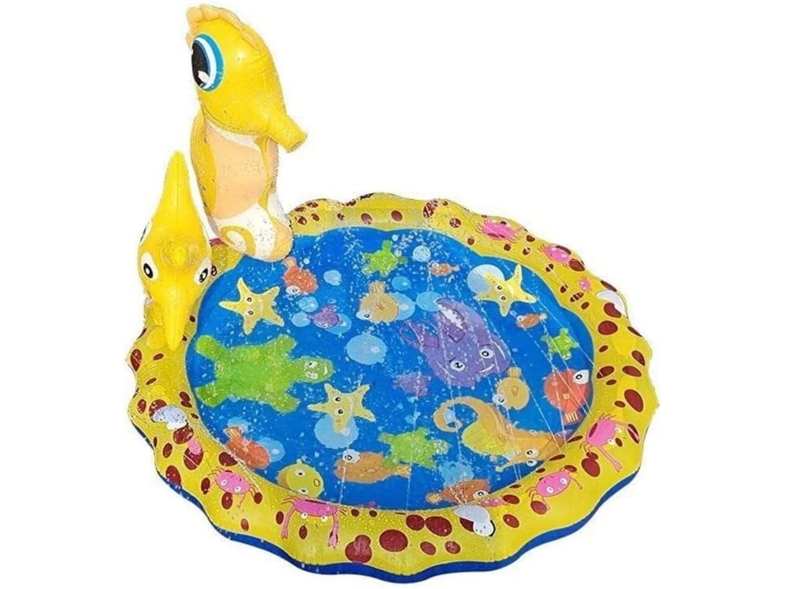 Piscina Inflável com Esguicho de Água em Formato de Animais para Uso Externo CHABERLU