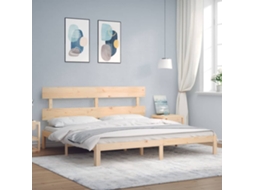 Vidaxl Cama Sem Colchão 200x200 Cm Madeira de Pinho Maciça