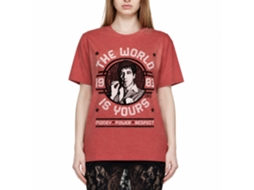Rockinstone Scarface Movie World Is Yours Emblem Heather Red Adult T-shirt Size:xxxl
