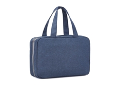 Bolsa De Cosméticos Portátil Impermeável Com Gancho, Mochila De Armazenamento De Toiletries Para Viagem, Azul