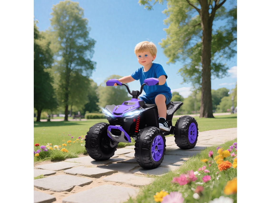 Quad Elétrico Infantil 24v 4 Rodas, Faróis, Porta Usb, Mp3, 6,5 Km/h, 3-8 Anos