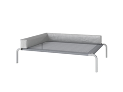 Cama Elevada Médio Almofada L Cinza 110x75x30 VOLTEDGE