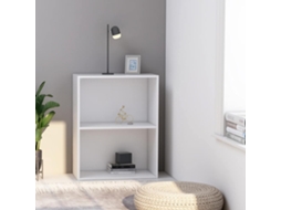 Vidaxl Estante Com 2 Prateleiras 60x30x76,5 Cm Contraplacado Branco