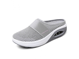 Zapatos de Caminata Con Air Cushion Altos Respiradores Ligero Malla Slip on Interior Y Exterior Hsz 42 Gris