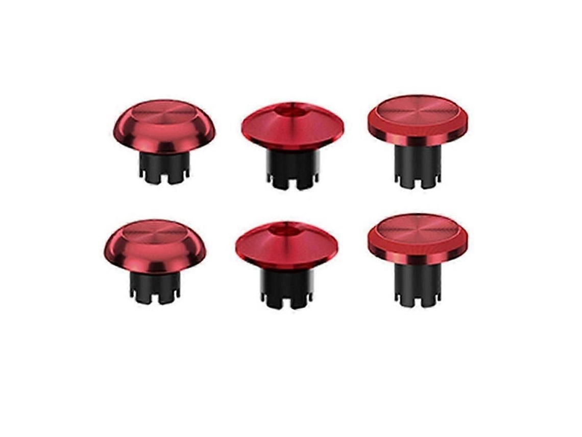 Capacete de Joystick YURU Metal 6 em 1 para PS5 Dualsense Edge, vermelho | S/MARCA