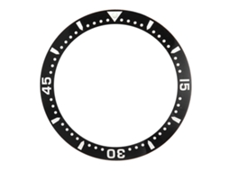 Inserção de Bisel de Relógio Cerâmica 38.6mm com Números Brancos e Pontos para Reparo