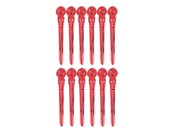 12pcs/ Caixa Prendedores De Cabelo Para Estilo Salão Secionadores Prendedores De Cabelo Para Estilo Vermelho