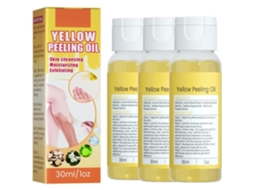 Óleo de peeling amarelo para pele escura, óleo de peeling amarelo de super força esfoliante de pele escura para o corpo, óleo de peeling amarelo, para