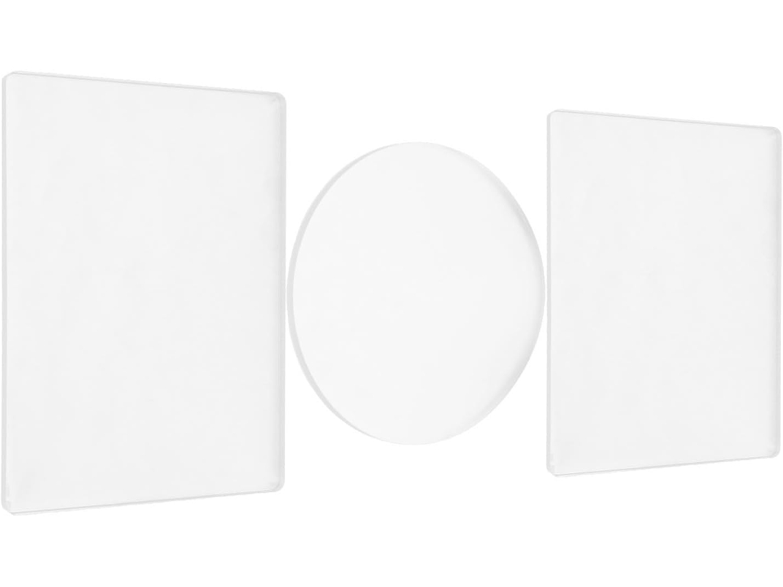 Placa De Impressão Em Gel Redonda E Transparente Reutilizável