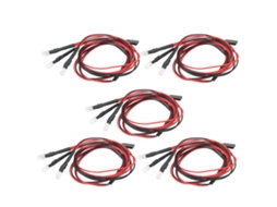 Mali 5pcs Lâmpadas de Led para Carro Rc, Faróis Modificados 5mm, Universal para Traxxas, Brancas, 4led por Unidade