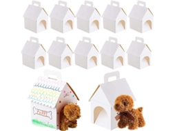 Conjunto De 12 Doces Em Formato Casa Com Alça