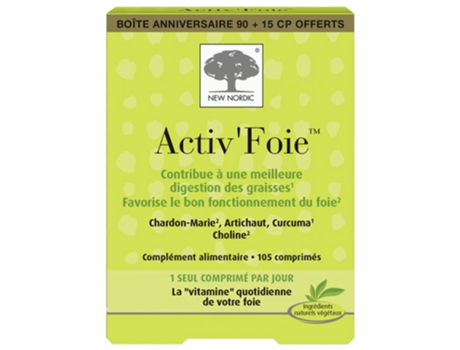 Activ'Foie 90 comprimidos 15 comprimidos NEW NORDIC