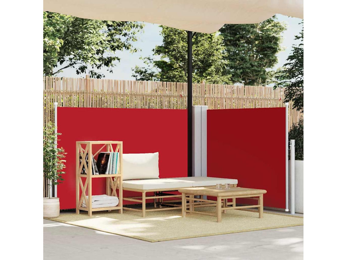 Vidaxl Toldo Lateral Retrátil 120x1000 Cm Vermelho