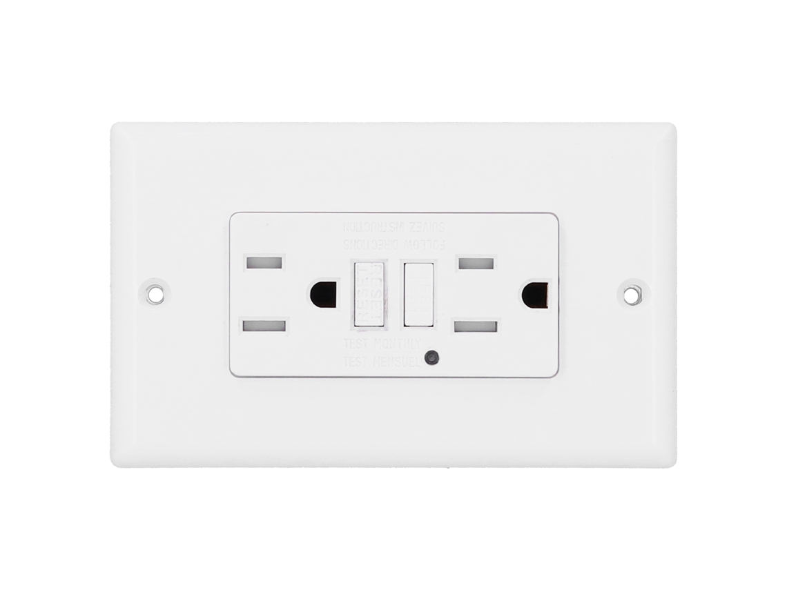 Laxiscreed Interruptor De Proteção Contra Vazamentos Com Gfci E Luzes Led Para Segurança E Conforto