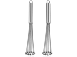 Conjunto De 2 Batedores De Aço Inoxidável, Ideais Para Cozinhar, Misturar, Bater E Mexer(30 Cm)