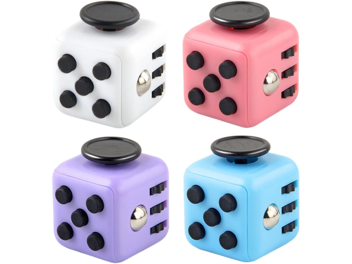 Cubo Antiestresse De 4 Peças, Brinquedo De Cubo De Descompressão Com 6 Módulos Calmantes, Brinquedo De Cubo Antiestresse E Antiansiedad Slowmoose