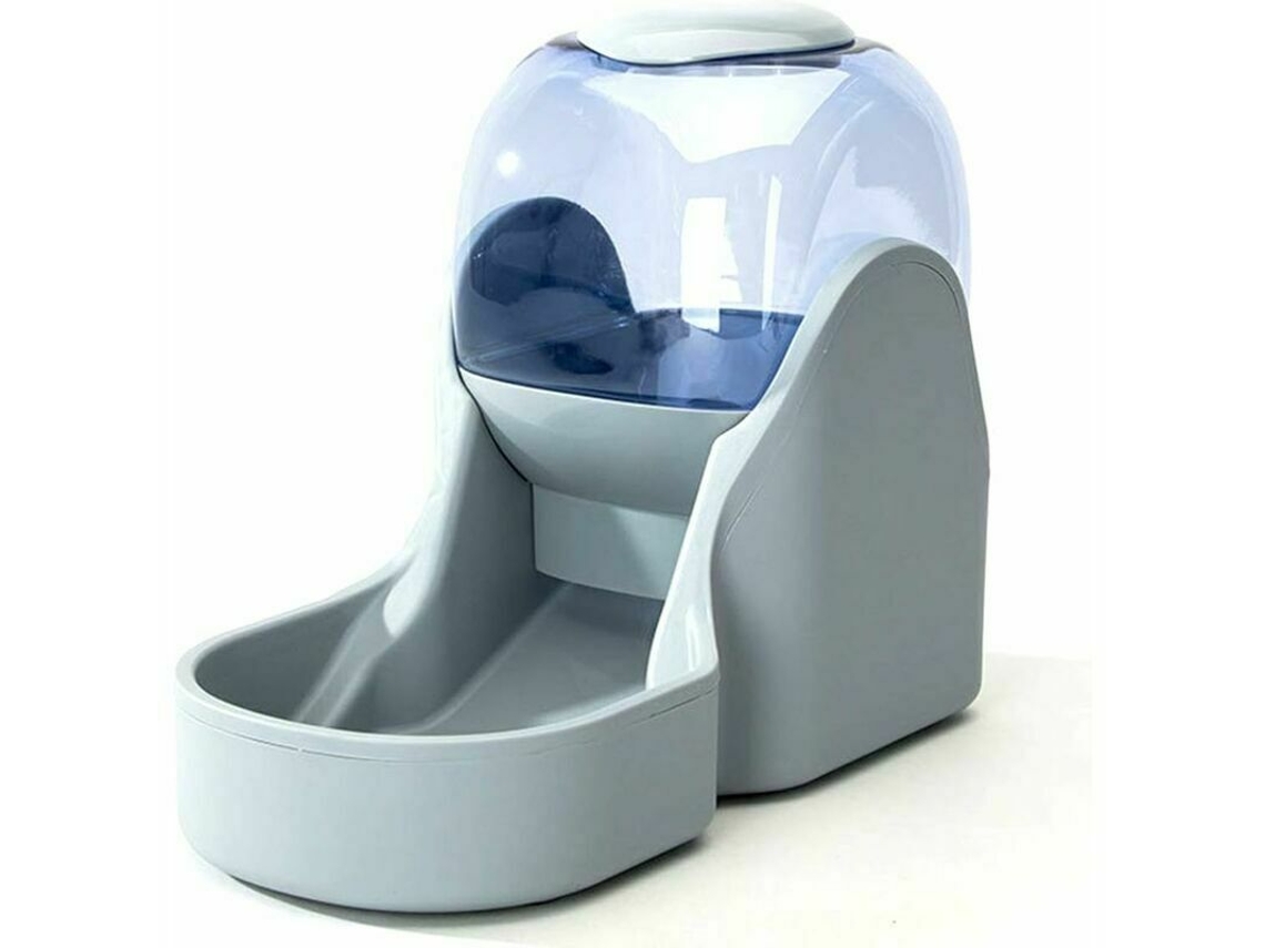 Dispensador de Água e Ração Seca, 5 Kg para Cães e Gatos, de Plástico para Animais de Estimação, Comedouro Cinza AQUAFORGE