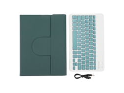 2026zentro-capa De Tablet Em Couro Pu Com Teclado Bluetooth Magnético, Apoio Para Caneta, Para Ios 10.2 Polegadas 7ª 8ª 9ª Gênero Verde