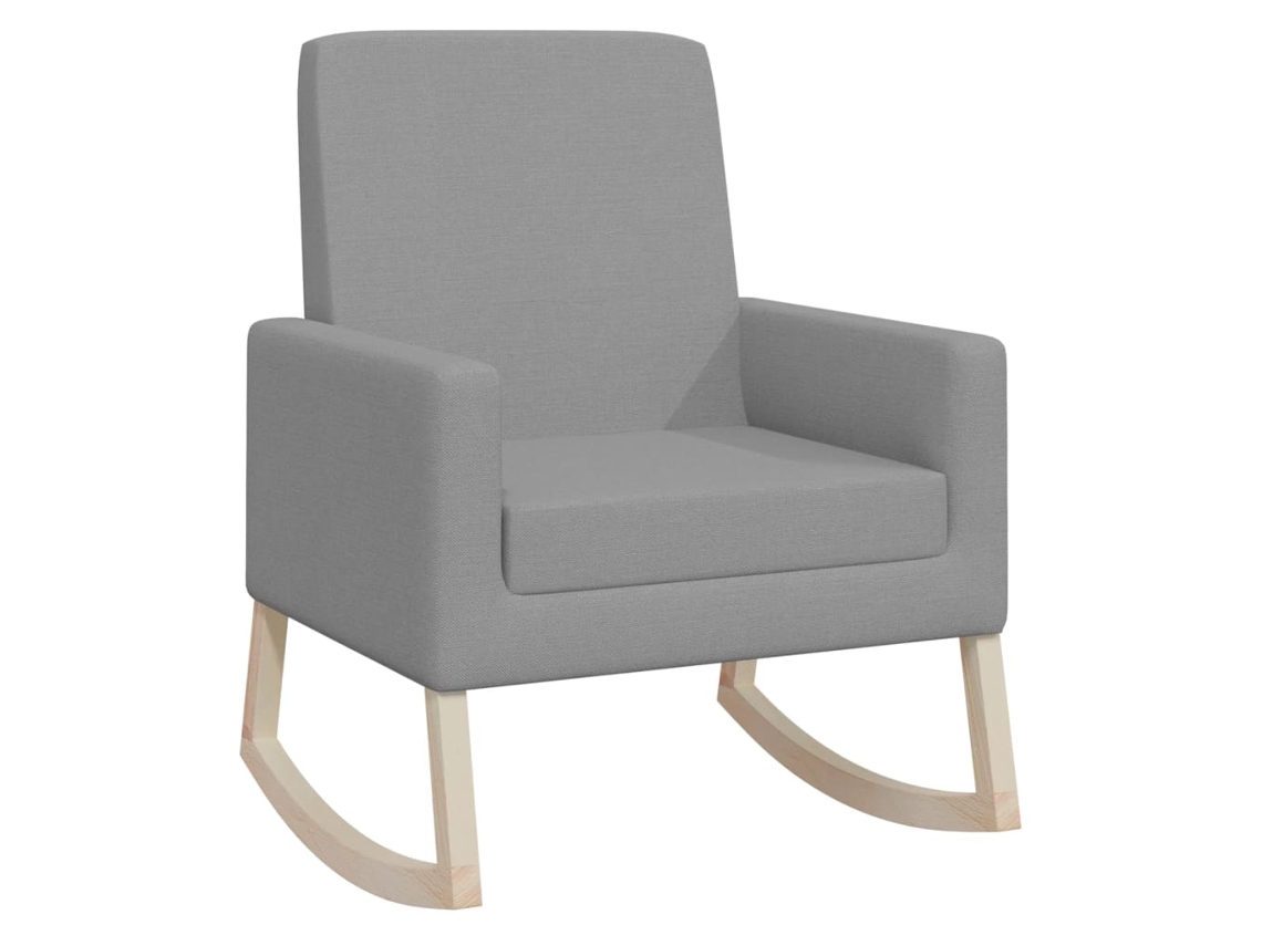 Maison Exclusive - Cadeira De Baloiço Tído Cinzento-claro
