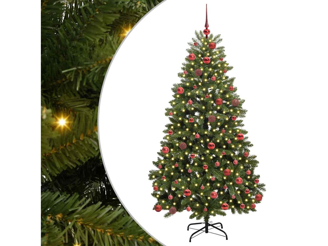 Árvore De Natal Artificial Articulada Com Base Vidaxl Verde Pvc (180 Cm)