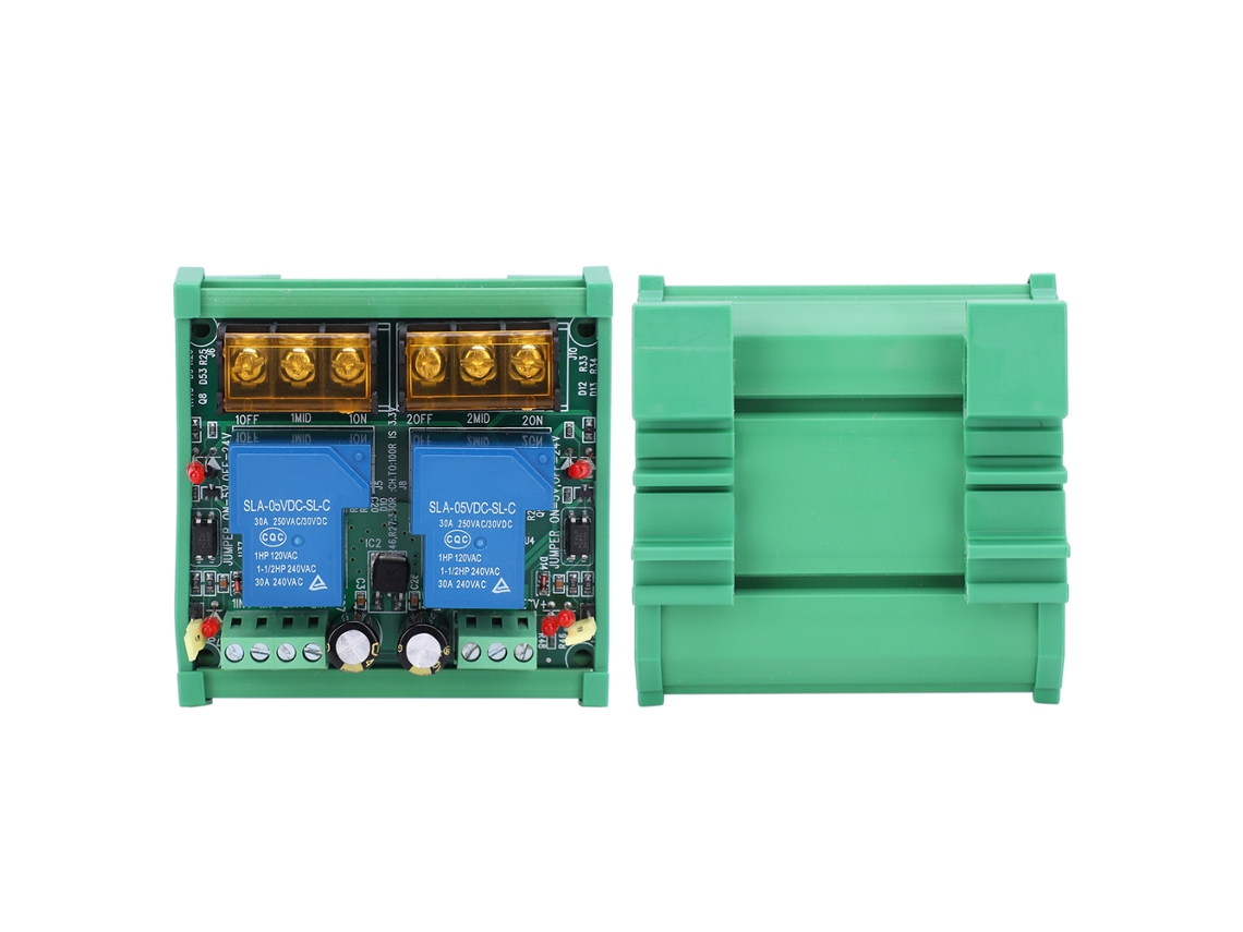 Módulo Relé Alto Poder Plc 5v/12v 2 Canais 30a