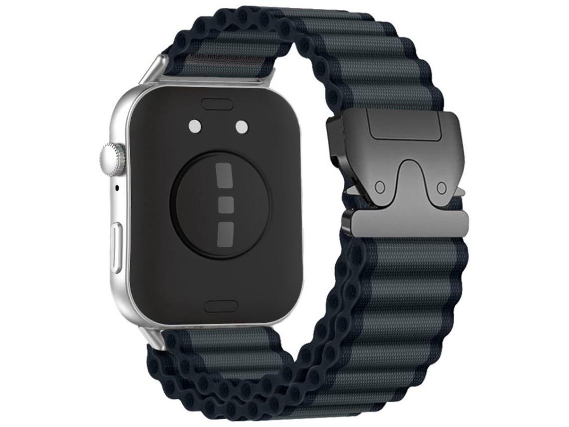 Bracelete para Huawei Watch Fit 4 Pro / Fit 4 / Fit 3 Esportivo Off road com Fivela de Paraquedas Cinza Escuro + Fivela Preta XIAOMOYU