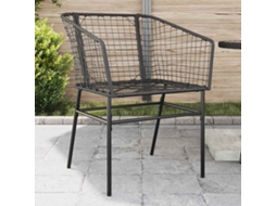 Vidaxl Conjunto 2 Cadeiras De Jardim, Vime, Preto