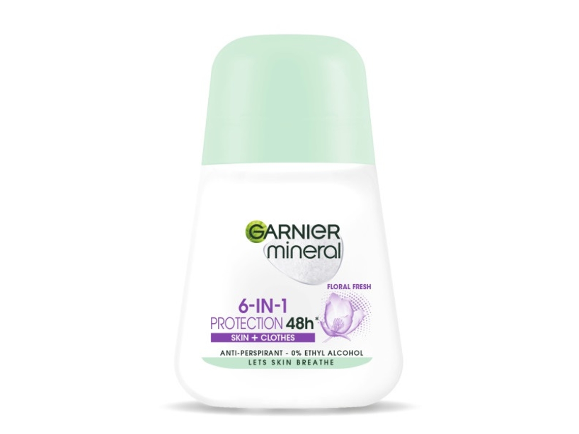 Mineral Roll On Antiperspirant 6 In 1 Floral Fresh, 50ml Garnier