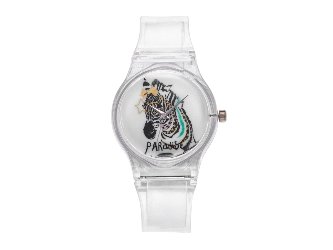 Relógio de Pulso Feminino Cute Cartoon Quartz com Pulseira de Silicone Casual 5